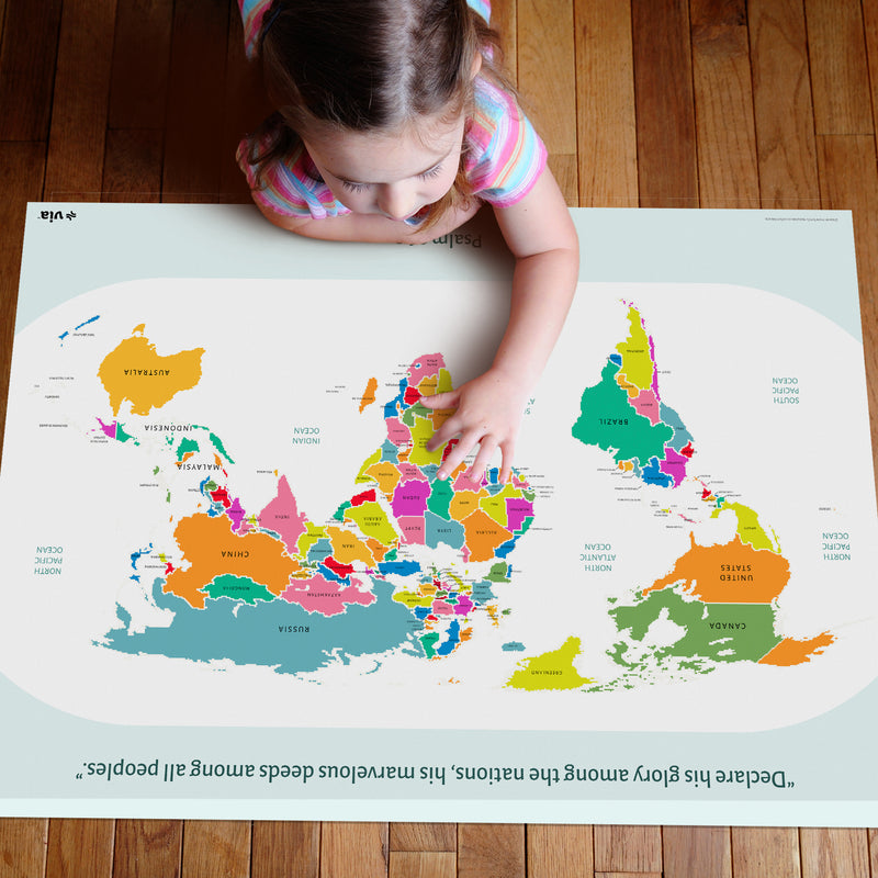 Mapa del mundo de tela